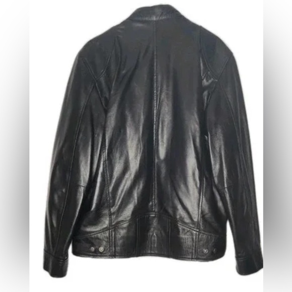 The Leather Factory Men's Vintage Motorcycle Biker Leather Jacket - Picture 3 of 11